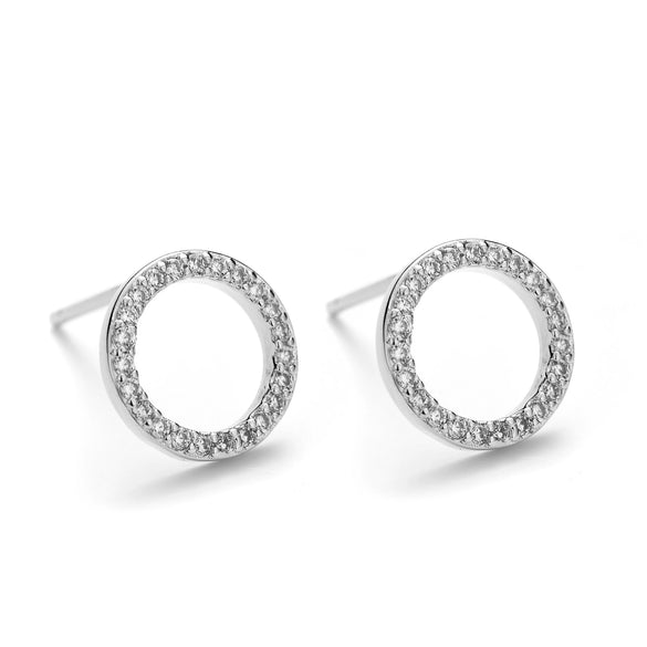 Women's Zinc Alloy Leaf And Floral Geometric Earrings With Rhinestone Embellishment And Elegant Statement Style