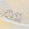 Women's Zinc Alloy Leaf And Floral Geometric Earrings With Rhinestone Embellishment And Elegant Statement Style