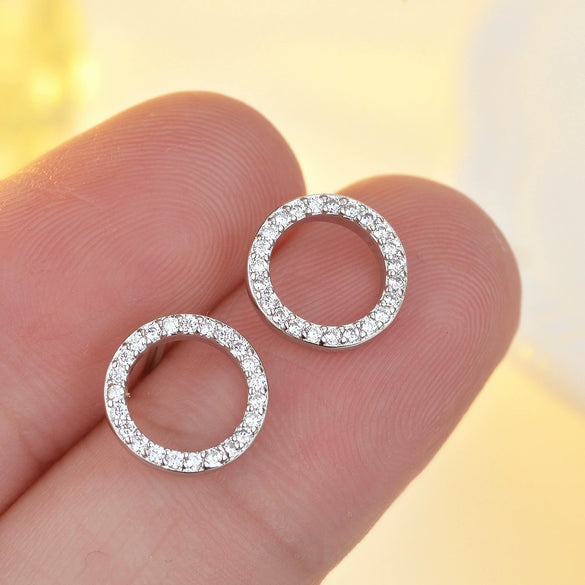 Women's Zinc Alloy Leaf And Floral Geometric Earrings With Rhinestone Embellishment And Elegant Statement Style