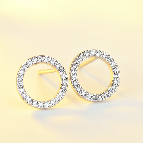 Women's Zinc Alloy Leaf And Floral Geometric Earrings With Rhinestone Embellishment And Elegant Statement Style