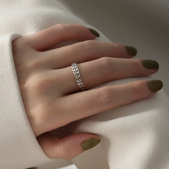 Women's Zinc Alloy Light Luxury Niche Design Coin Surround Open Ring With Electroplating