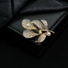 Women's Zinc Alloy Pearl Rhinestone Leaves Brooch Clothing Accessories Electroplated