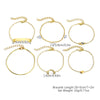 Women's Zinc Alloy Simple Multilayer Bracelet With Bow Drop Shape Star Geometric Animal Zodiac Letter Number Text Patterns And Electroplating Treatment