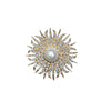 Women's Zinc Alloy Sunflower Brooch With Pearl Rhinestone Electroplating Accessories