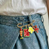 Women's Zinc Alloy Vacation Style Safety Pin Brooch With Cartoon Fish Lobster And Flower Pendants Electroplated Animal Accessory