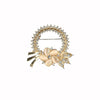 Women's Zinc Alloy Wreath Cat Brooch With Gold Plated Artificial Gemstones And Semiprecious Stones Inlay Flower And Bow Pattern