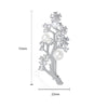 Women's Zircon And Pearl Flower Leaf Brooch Decorative Fashion Clothing Accessory With Micro Inlay Detail