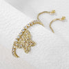 Women's Zircon Claw Chain Pull Out Bracelet With Heart Pendant Simple Natural Style Diamond Inlay Hand Jewelry