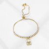 Women's Zircon Claw Chain Pull Out Bracelet With Heart Pendant Simple Natural Style Diamond Inlay Hand Jewelry