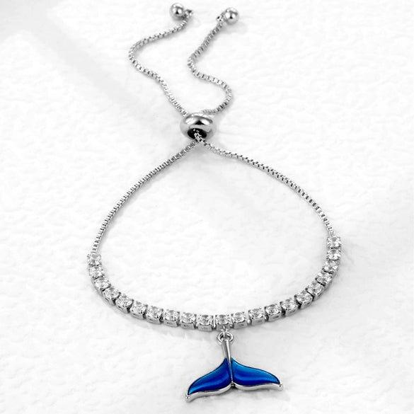 Women's Zircon Claw Chain Pull Out Bracelet With Heart Pendant Simple Natural Style Diamond Inlay Hand Jewelry