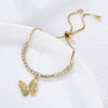 Women's Zircon Claw Chain Pull Out Bracelet With Heart Pendant Simple Natural Style Diamond Inlay Hand Jewelry