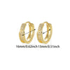 Women's Zircon Cross Goldplated Earrings New Style Simple And Elegant