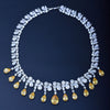 Women's Zircon Drop Pendant Necklace With Copper Electroplated Handmade Chain Elegant Fashion Jewelry