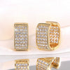 Women's Zircon Inlaid Geometric Square Light Luxury Style Earrings