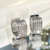 Women's Zircon Inlaid Geometric Square Light Luxury Style Earrings