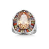 Women's Zircon Ring Copper Geometric Electroplated Light Luxury Jewelry