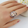 Women's Zircon Ring Copper Geometric Electroplated Light Luxury Jewelry