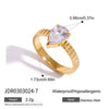 Women's Zircon Ring Stainless Steel Geometric Animal Style Electroplated Jewelry