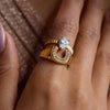 Women's Zircon Ring Stainless Steel Geometric Animal Style Electroplated Jewelry