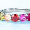Women's Zircon Ring With Diamond Treatment And Geometric Pattern Light Luxury Fashion