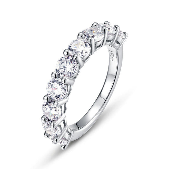 Women's Zircon Ring With Diamond Treatment And Geometric Pattern Light Luxury Fashion
