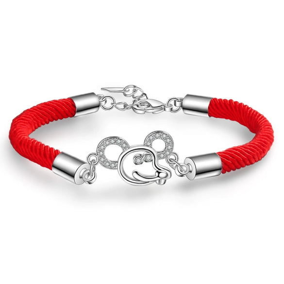 Women's Zodiac Mouse S925 Sterling Silver Electroplated Bracelet Jewelry