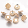 Wooden Earring Holder Cartoon Style Round Pattern Electroplated Diy Jewelry Accessories