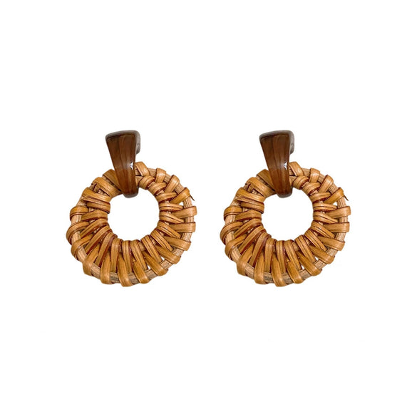 Wooden Geometric Handmade Bohemian Vintage Earrings