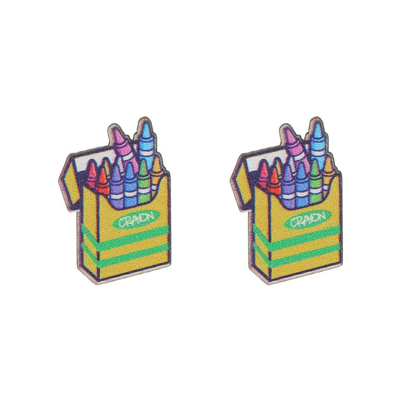 Wooden Handmade Simple Style Book Scissors Caliper Pencil Earrings