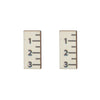 Wooden Handmade Simple Style Book Scissors Caliper Pencil Earrings