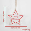 Wooden Hanging Christmas Decorations With Letter And Fivepointed Star