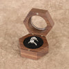 Wooden Hexagon Ring Gift Box With Flannel Lining And Window Six Sided Jewelry Packaging Box