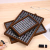 Wooden Jewelry Black Walnut Ring Earrings Necklace Pendant Jewelry Storage Plate High Sense Style Splicing Process