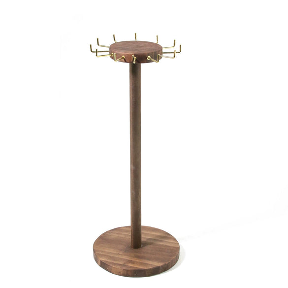 Wooden Jewelry Display Rack Round For Necklaces And Bracelets