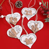 Wooden Printed Love Hanging Ornament Pendant Christmas Decoration For Couples And Good Friends