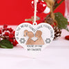 Wooden Printed Love Hanging Ornament Pendant Christmas Decoration For Couples And Good Friends
