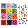 Wooden Round Beads Retro Style Spray Painted Handmade Diy Jewelry Accessories For Bracelet And Mobile Phone Chain
