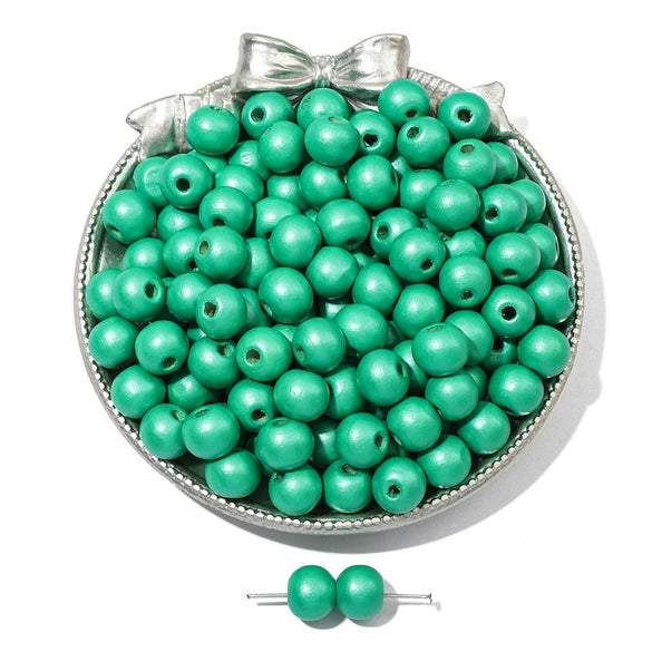 Wooden Round Beads Retro Style Spray Painted Handmade Diy Jewelry Accessories For Bracelet And Mobile Phone Chain