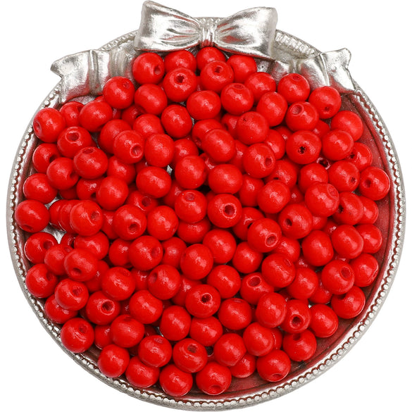 Wooden Round Beads Retro Style Spray Painted Handmade Diy Jewelry Accessories For Bracelet And Mobile Phone Chain