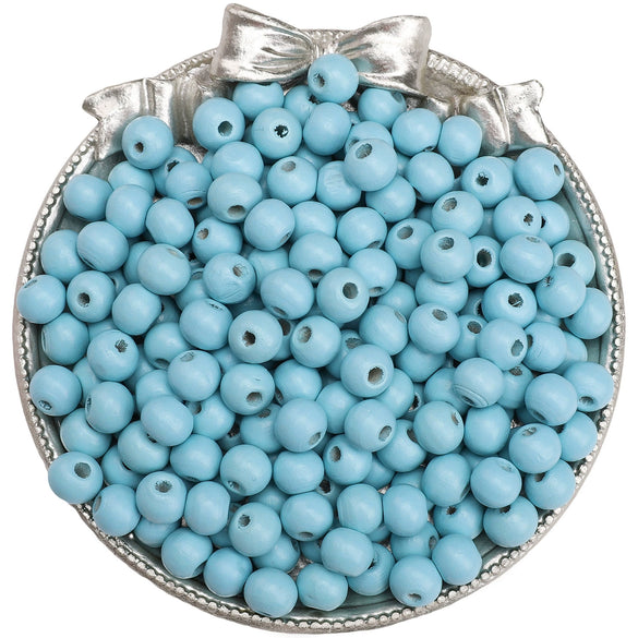 Wooden Round Beads Retro Style Spray Painted Handmade Diy Jewelry Accessories For Bracelet And Mobile Phone Chain