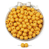 Wooden Round Beads Retro Style Spray Painted Handmade Diy Jewelry Accessories For Bracelet And Mobile Phone Chain