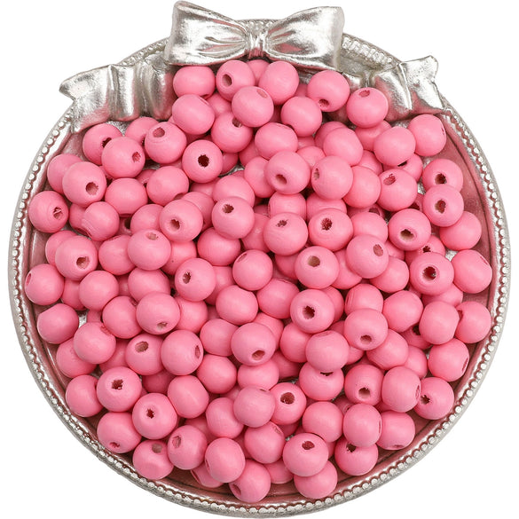 Wooden Round Beads Retro Style Spray Painted Handmade Diy Jewelry Accessories For Bracelet And Mobile Phone Chain
