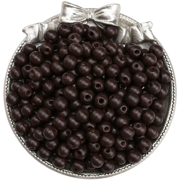 Wooden Round Beads Retro Style Spray Painted Handmade Diy Jewelry Accessories For Bracelet And Mobile Phone Chain