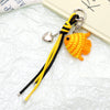 Wool Crocheted Little Fish Mobile Phone Pendant And Bag Decoration Hanging Chain Purely Handmade Jewelry With Marine Life Pattern