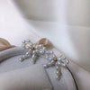 Woven Bow Natural Freshwater Rice Pearl Earrings For Women