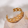 Woven Bracelet 316L Stainless Steel Geometric 18K Gold Plated