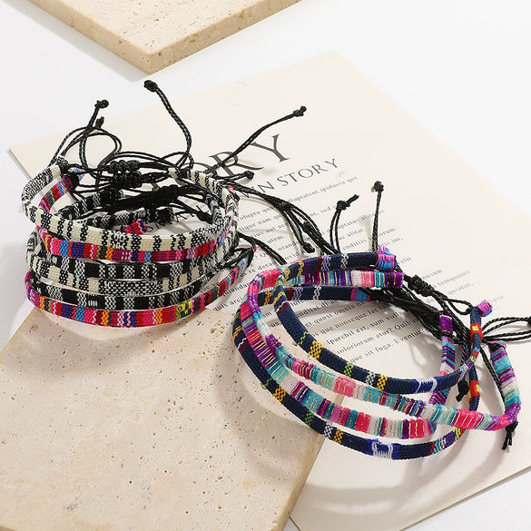 Woven Cloth Geometric Women's Bohemian Anklet Jewelry
