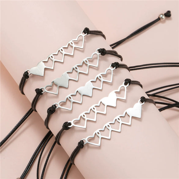 Woven Friendship Bracelet Titanium Steel Geometric Style