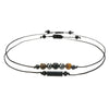 Woven Handmade Beaded Stone Bracelet With Cylindrical Amethyst Tiger Eye Rose Quartz Black Gallstone Black Agate For Couple Friendship