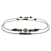 Woven Handmade Beaded Stone Bracelet With Cylindrical Amethyst Tiger Eye Rose Quartz Black Gallstone Black Agate For Couple Friendship
